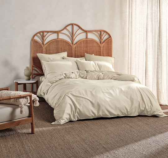 Nara 400THC Bamboo Cotton Quilt Cover Set Range Natural