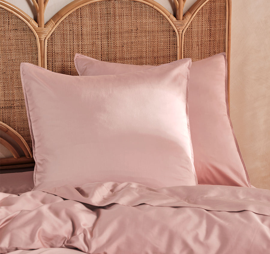 Nara 400THC Bamboo Cotton European Pillowcase Rose