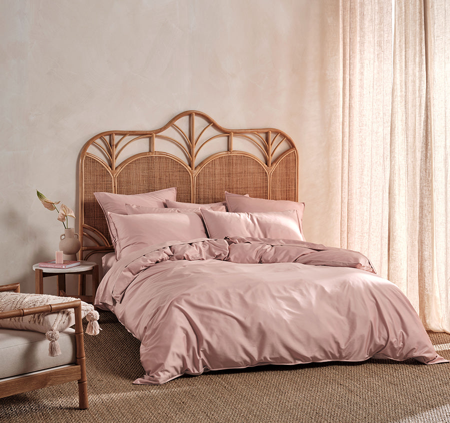 Nara 400THC Bamboo Cotton Quilt Cover Set Range Rose