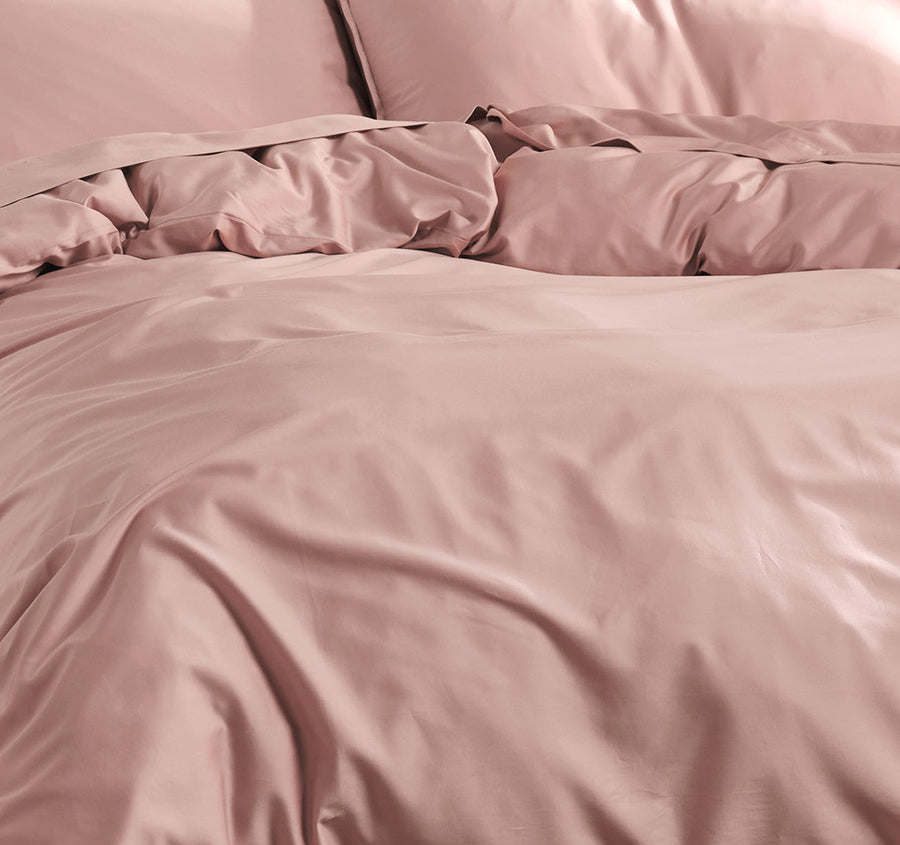 Nara 400THC Bamboo Cotton Quilt Cover Set Range Rose