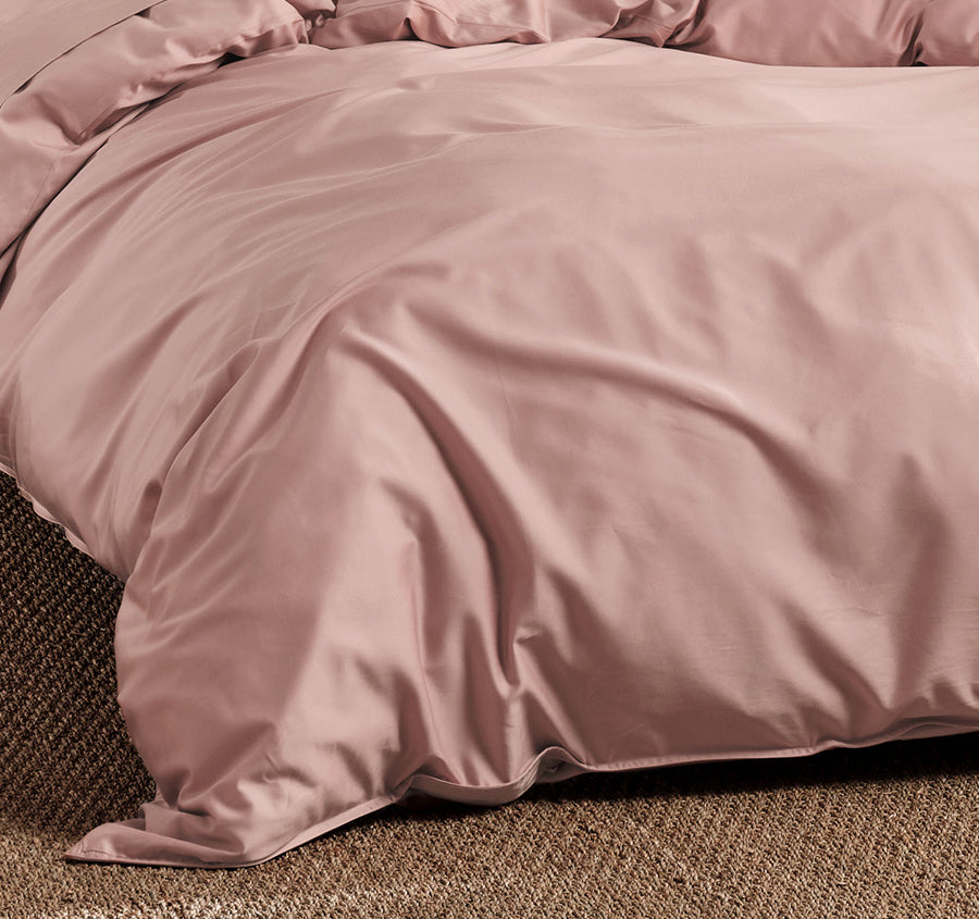 Nara 400THC Bamboo Cotton Quilt Cover Set Range Rose