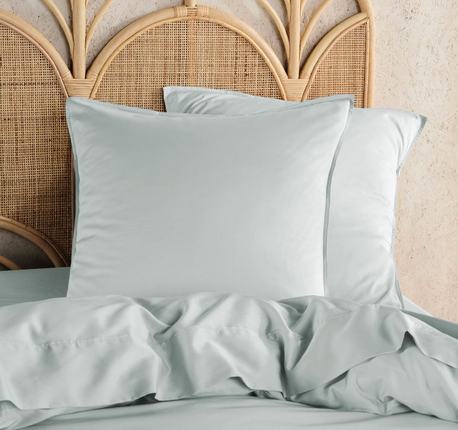 Nara 400THC Bamboo Cotton European Pillowcase Sky