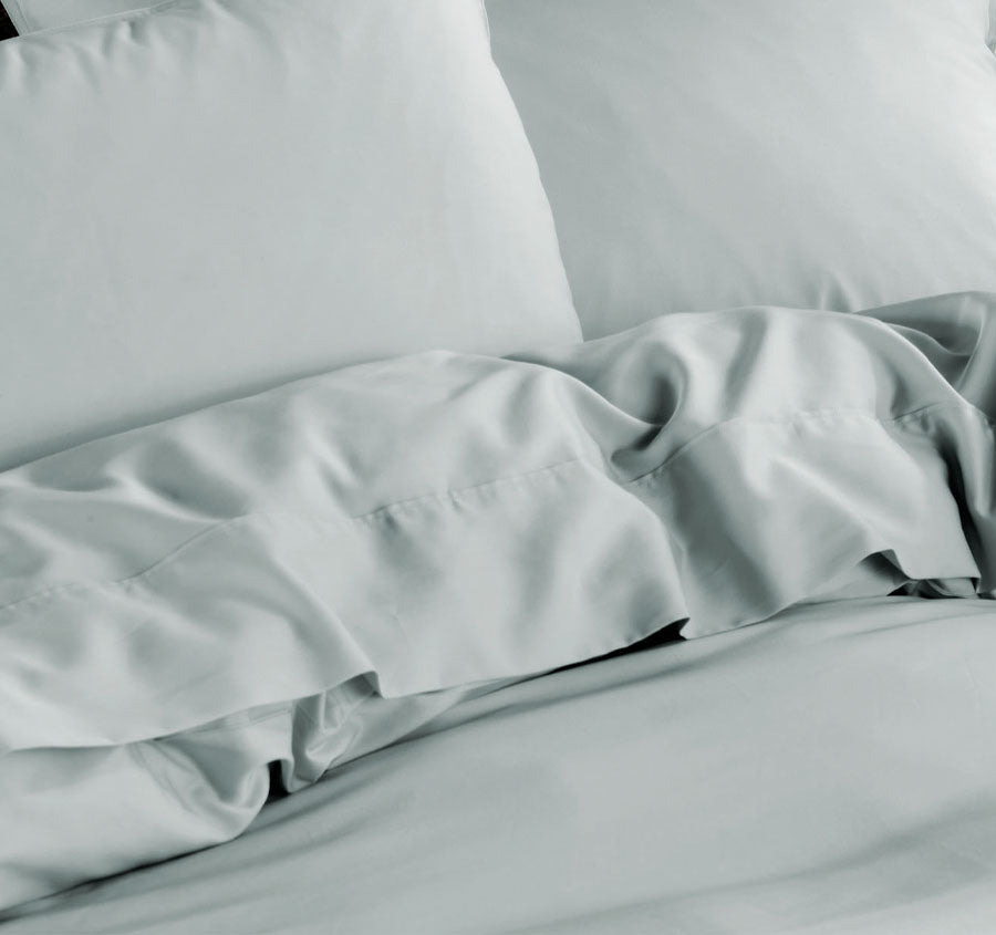 Nara 400THC Bamboo Cotton Quilt Cover Set Range Sky