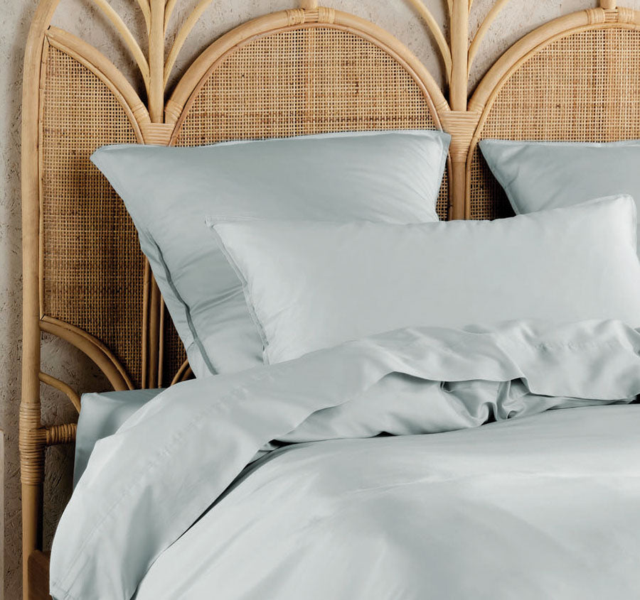 Nara 400THC Bamboo Cotton Quilt Cover Set Range Sky