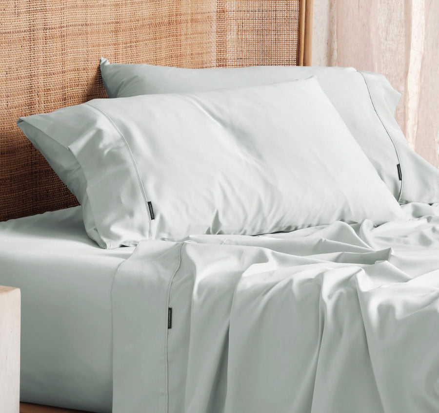 Nara 400THC Bamboo Cotton Mega Sheet Set Range Sky