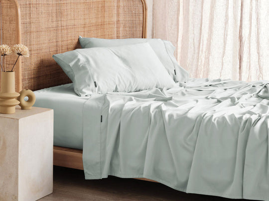 Nara 400THC Bamboo Cotton Mega Sheet Set Range Sky