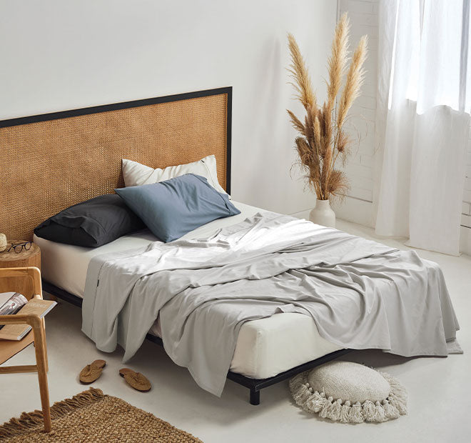 Nara 400THC Bamboo Cotton Mega Sheet Set Range Silver