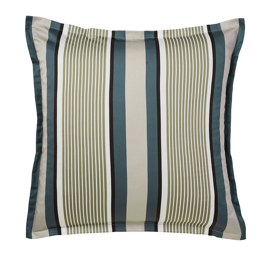 Nara Stripe European Pillowcase Bluestone