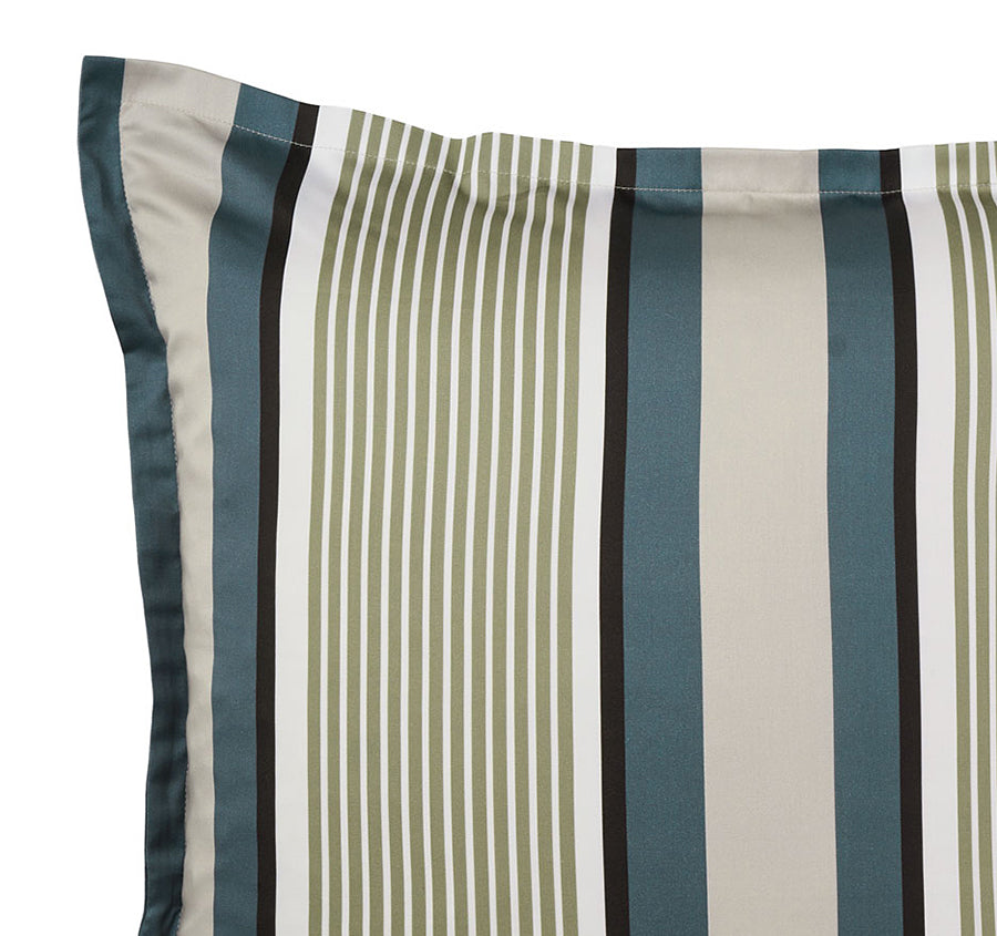 Nara Stripe European Pillowcase Bluestone