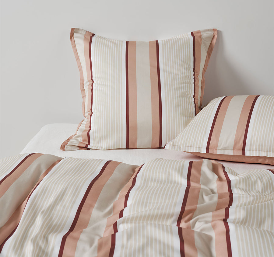 Nara Stripe European Pillowcase Clay