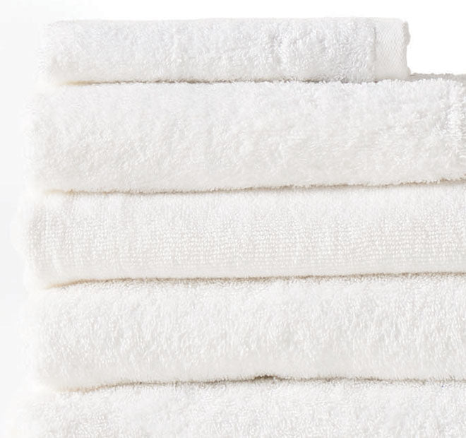 Nara 550GSM Bamboo Cotton Bath Towel Range White