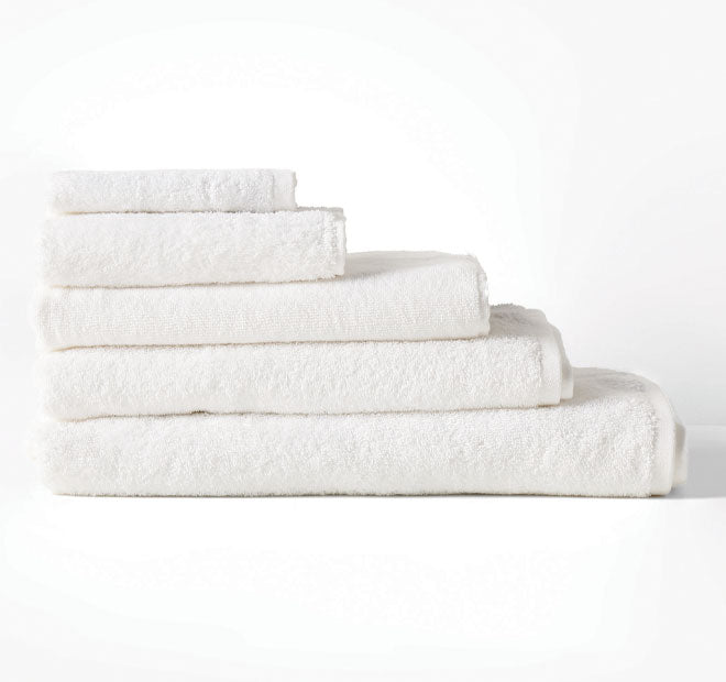 Nara 550GSM Bamboo Cotton Bath Towel Range White