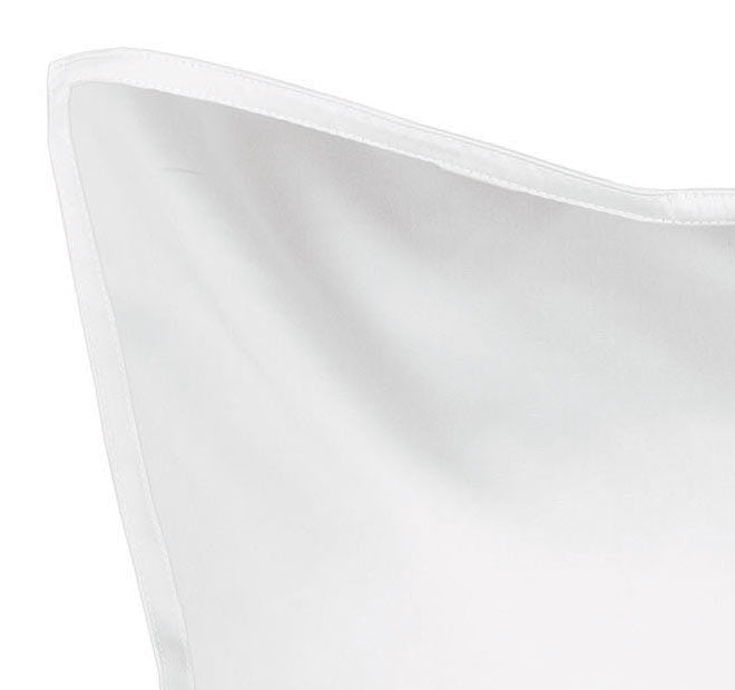 Nara 400THC Bamboo Cotton European Pillowcase White