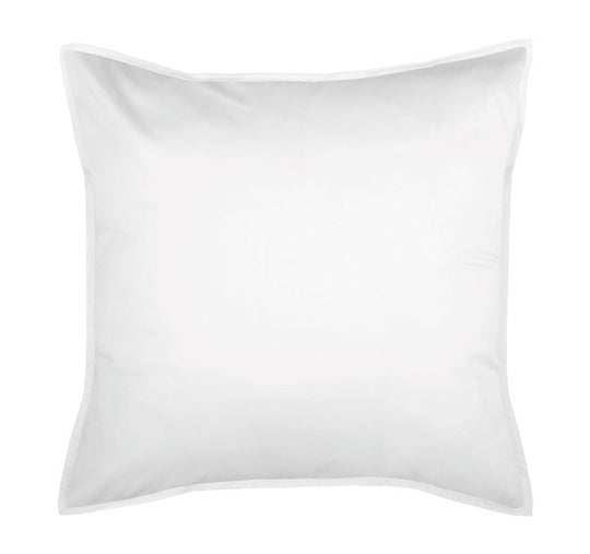 Nara 400THC Bamboo Cotton European Pillowcase White