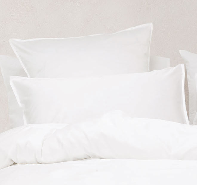 Nara 400THC Bamboo Cotton Standard Pillowcase White