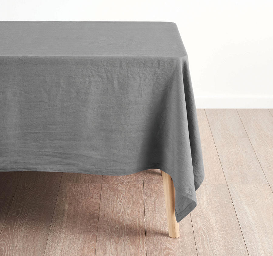 Nimes Linen Square Tablecloth Ash