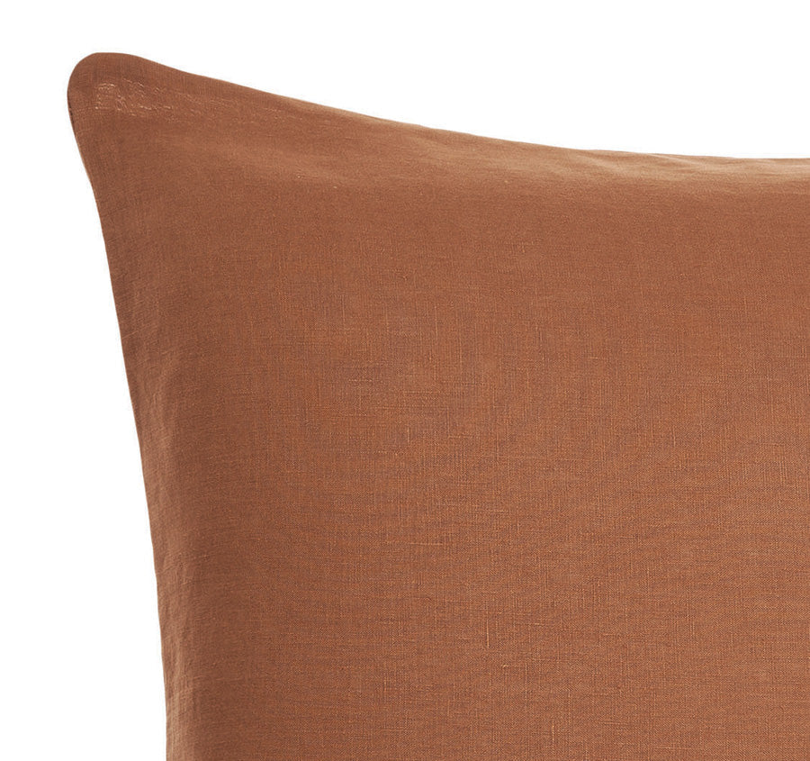 Nimes Linen European Pillowcase Cinnamon
