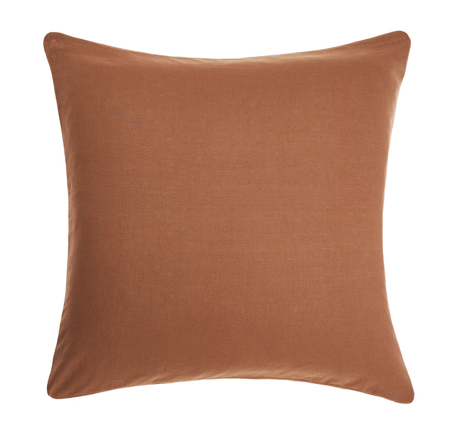 Nimes Linen European Pillowcase Cinnamon