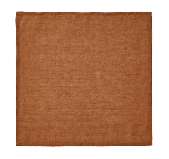 Nimes Linen 45x45cm 4 Piece Napkin Set Cinnamon