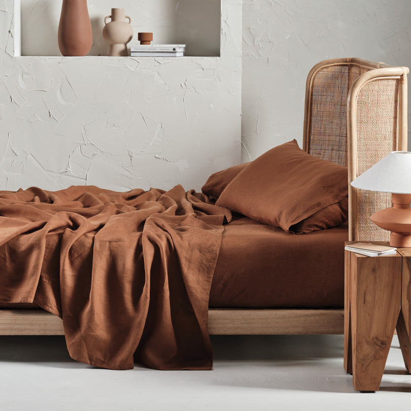 Detailed close-up of quality bed sheets