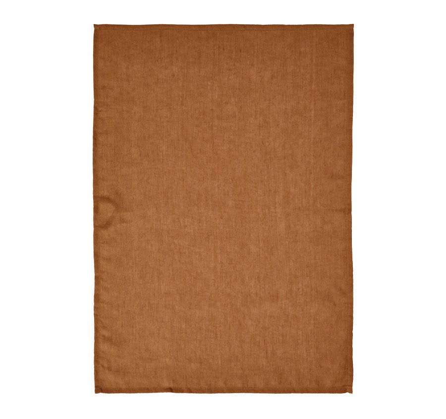 Nimes Linen Tea Towel Cinnamon