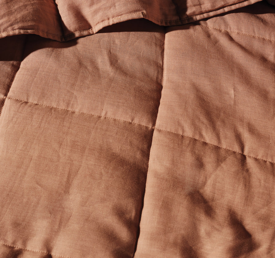 Nimes Linen Coverlet Clay