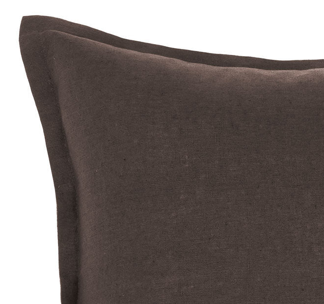 Nimes Linen 48x48cm Filled Cushion Espresso