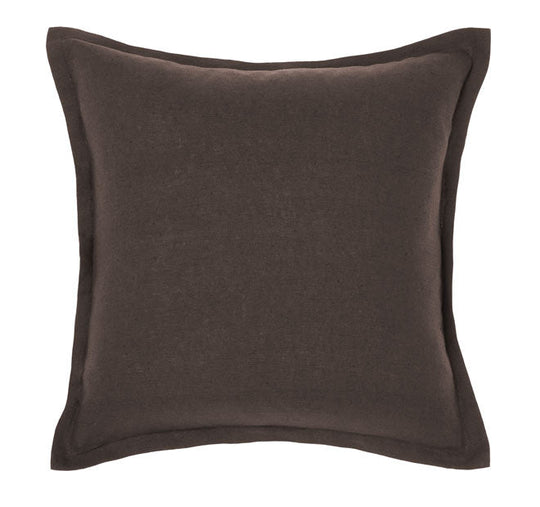 Nimes Linen 48x48cm Filled Cushion Espresso