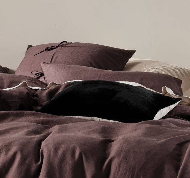 Nimes Linen 48x48cm Filled Cushion Espresso