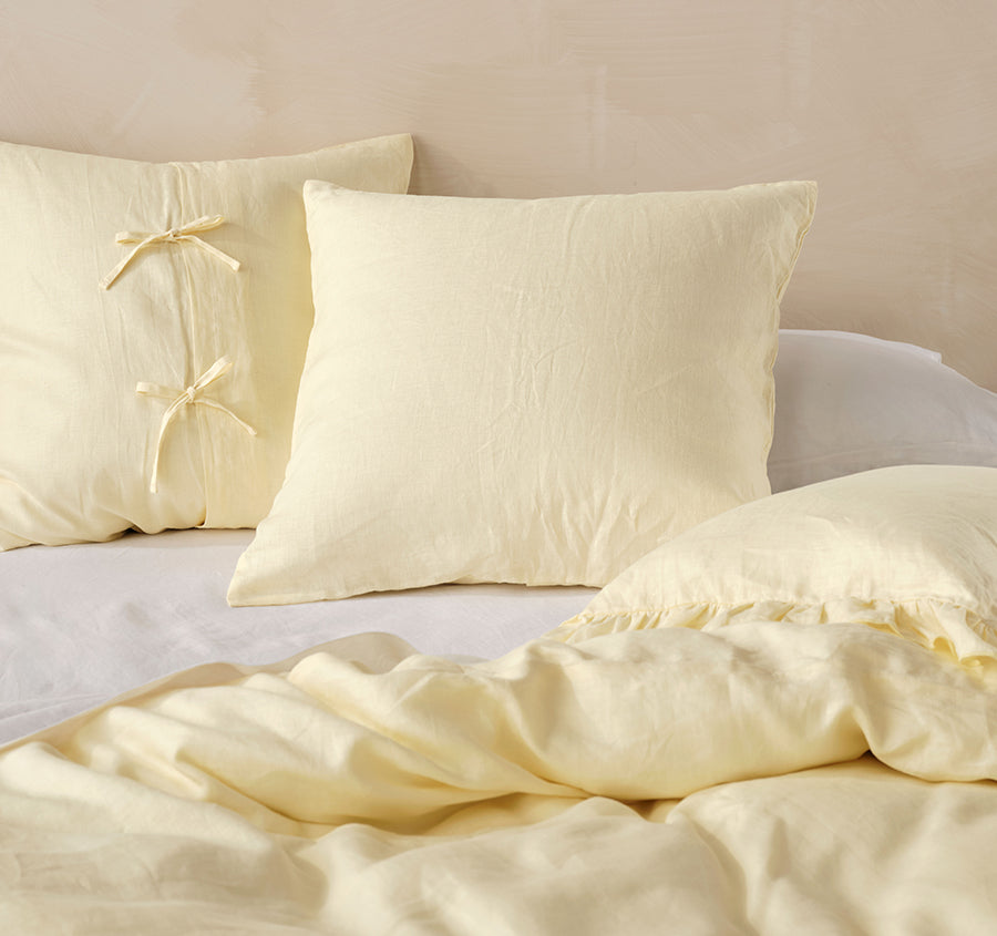 Nimes European Pillowcase Lemon