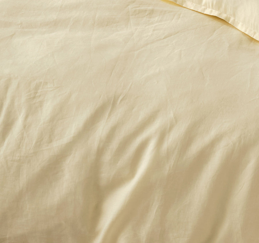 Nimes Linen Quilt Cover Set Range Lemon