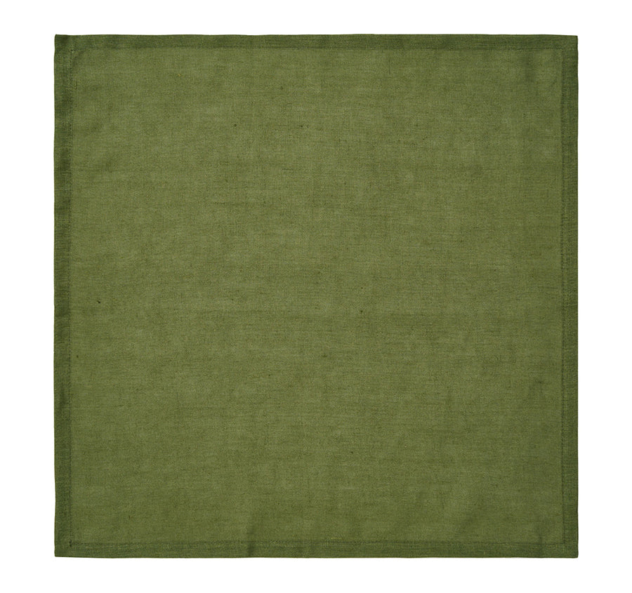 Nimes Linen 45x45cm 4 Piece Napkin Set Moss