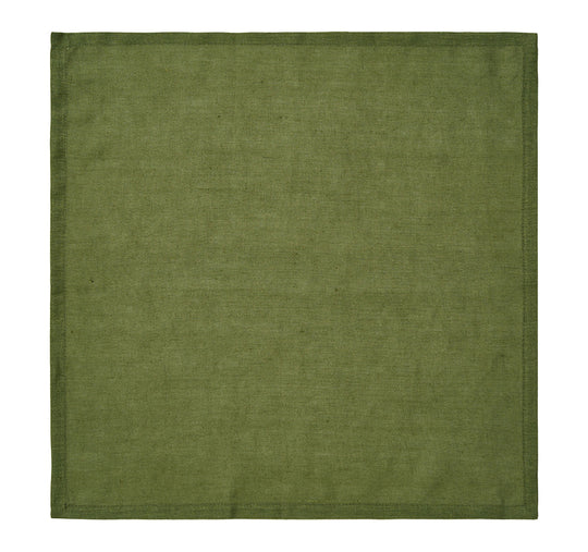 Nimes Linen 45x45cm 4 Piece Napkin Set Moss