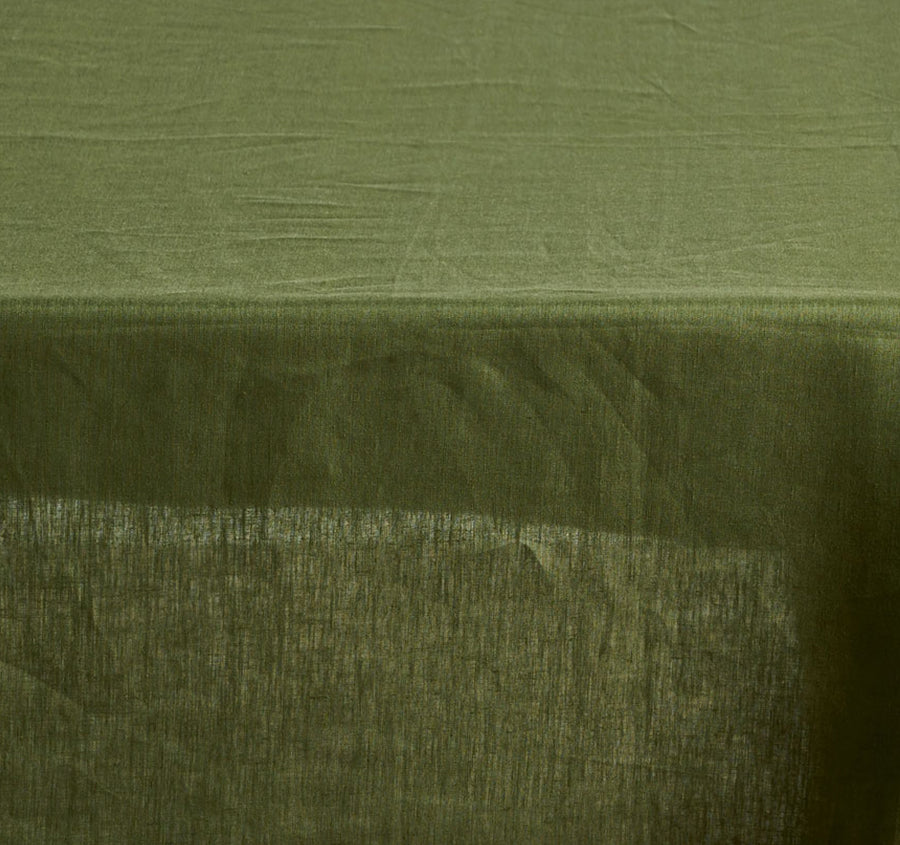 Nimes Linen Square Tablecloth Moss