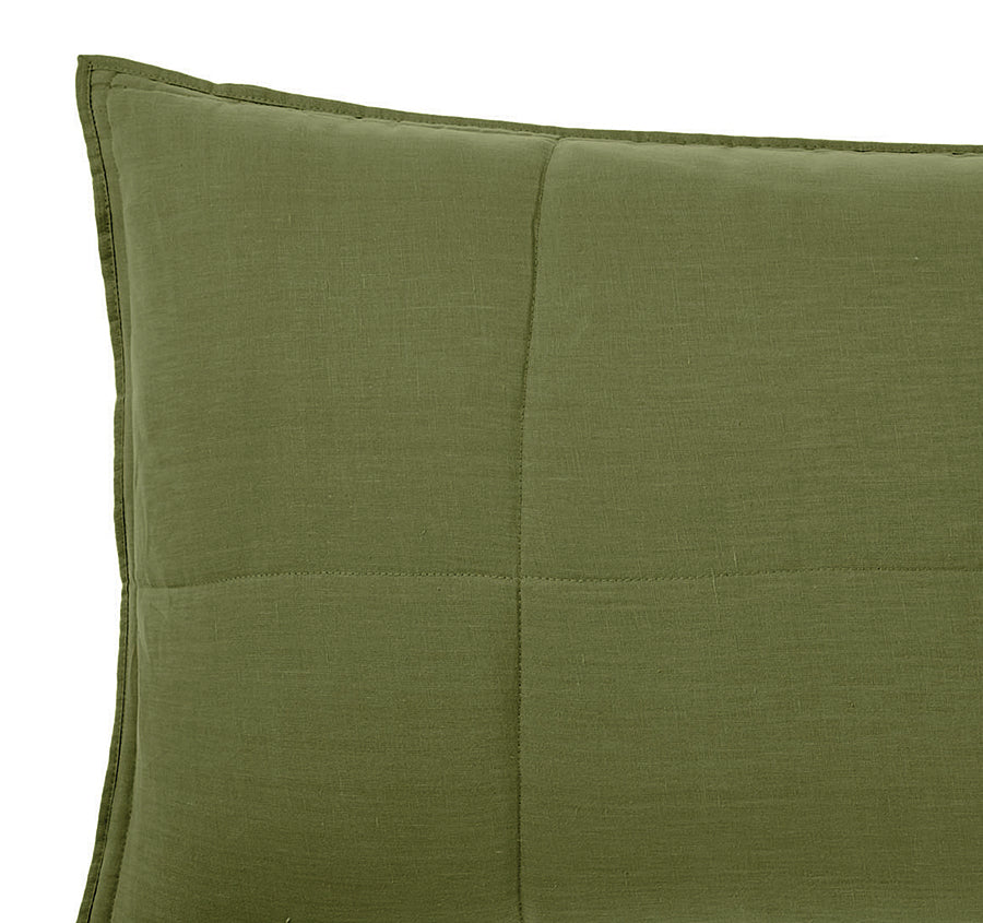 Nimes Linen Standard Pillowsham Pair Moss