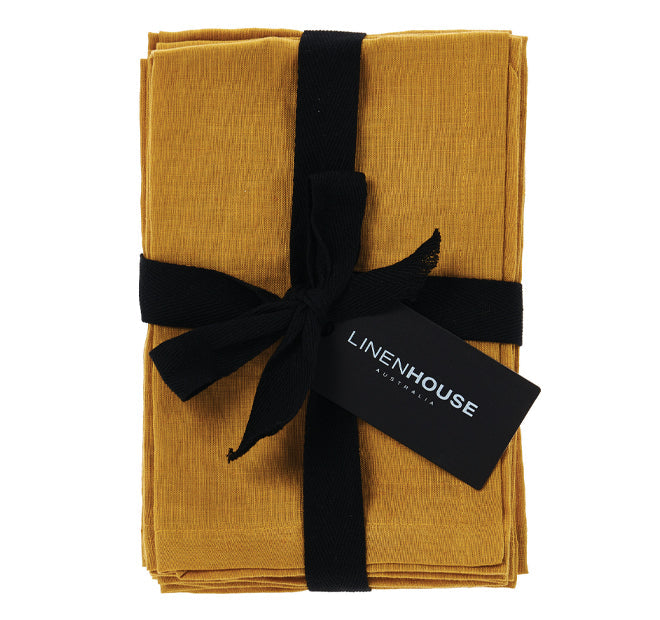 Nimes Linen 45x45cm 4 Piece Napkin Set Chai