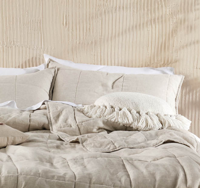 Nimes Linen Coverlet Natural