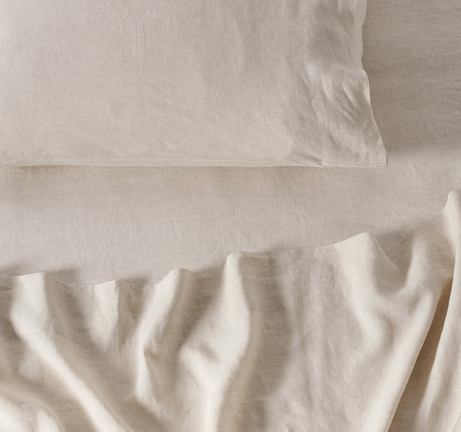 Nimes Linen Mega Flat Sheet Range Natural