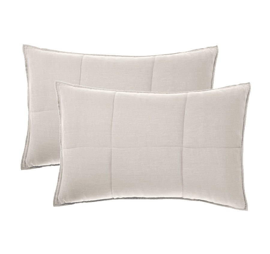 Nimes Linen Standard Pillowsham Pair Natural