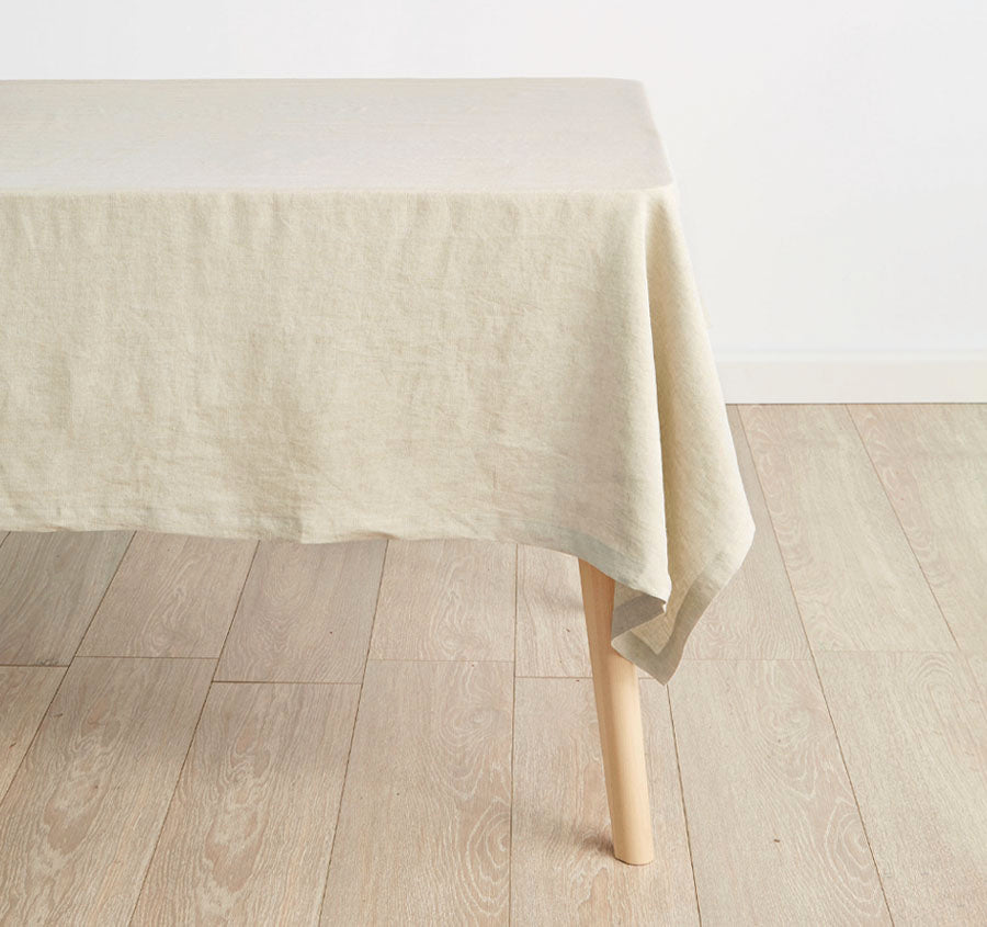 Nimes Linen Square Tablecloth Natural