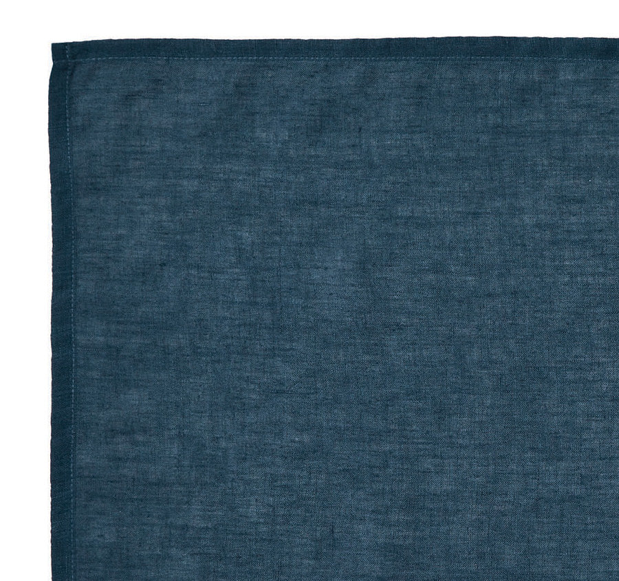 Nimes Linen Tea Towel Navy