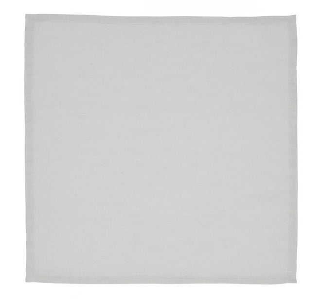 Nimes Linen 45x45cm 4 Piece Napkin Set Pale Grey