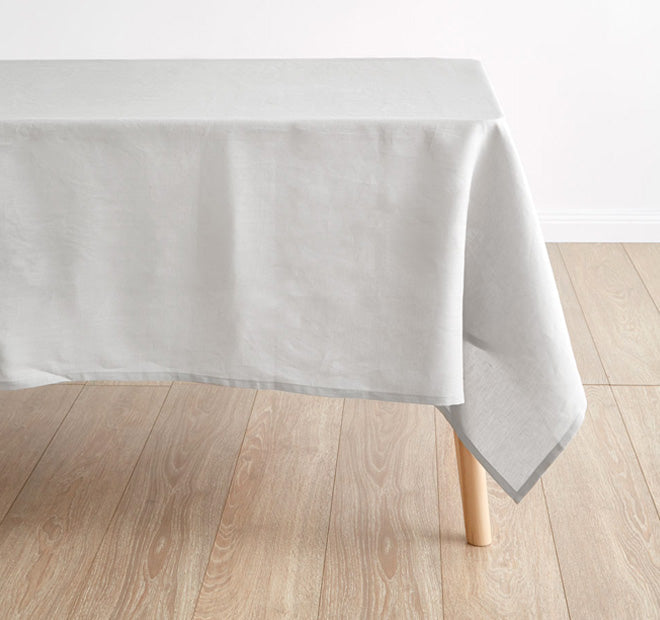 Nimes Linen Tablecloth Range Pale Grey