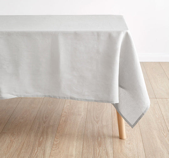 Nimes Linen Tablecloth Range Pale Grey