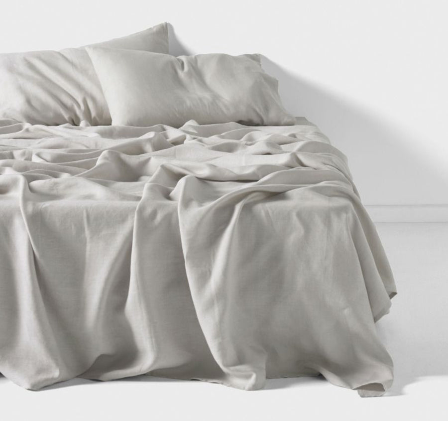 Nimes Linen Mega Sheet Set Range Pale Grey