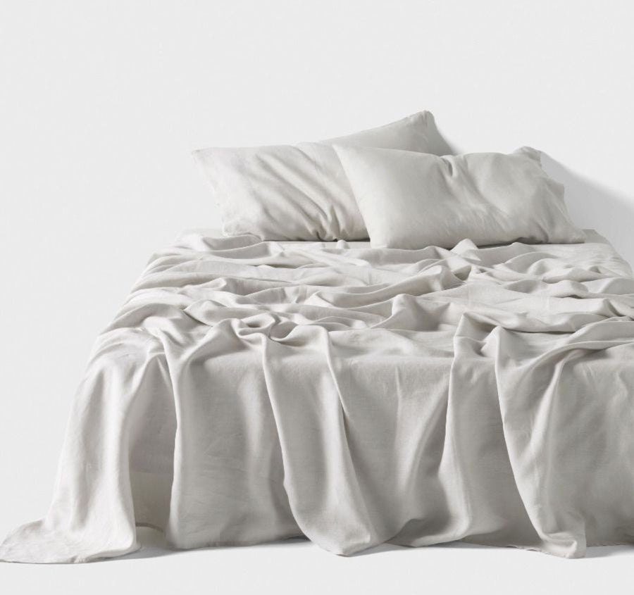 Nimes Linen Mega Sheet Set Range Pale Grey