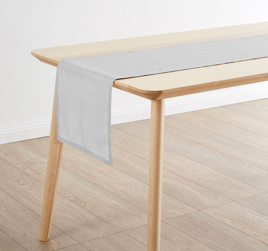 Nimes Linen 35x180cm Runner Pale Grey