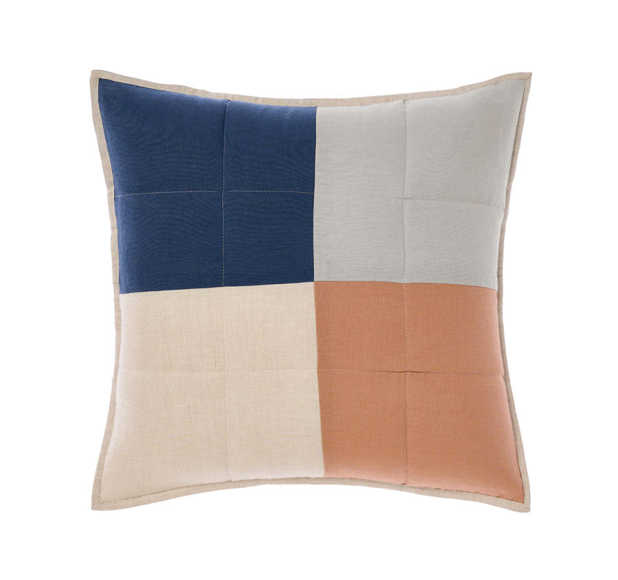 Nimes Patchwork 48x48cm Filled Cushion Navy