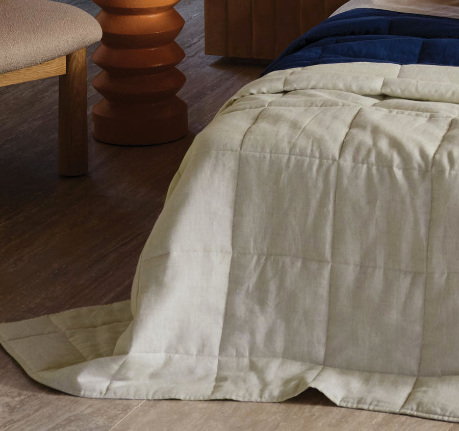 Nimes Patchwork Coverlet Navy
