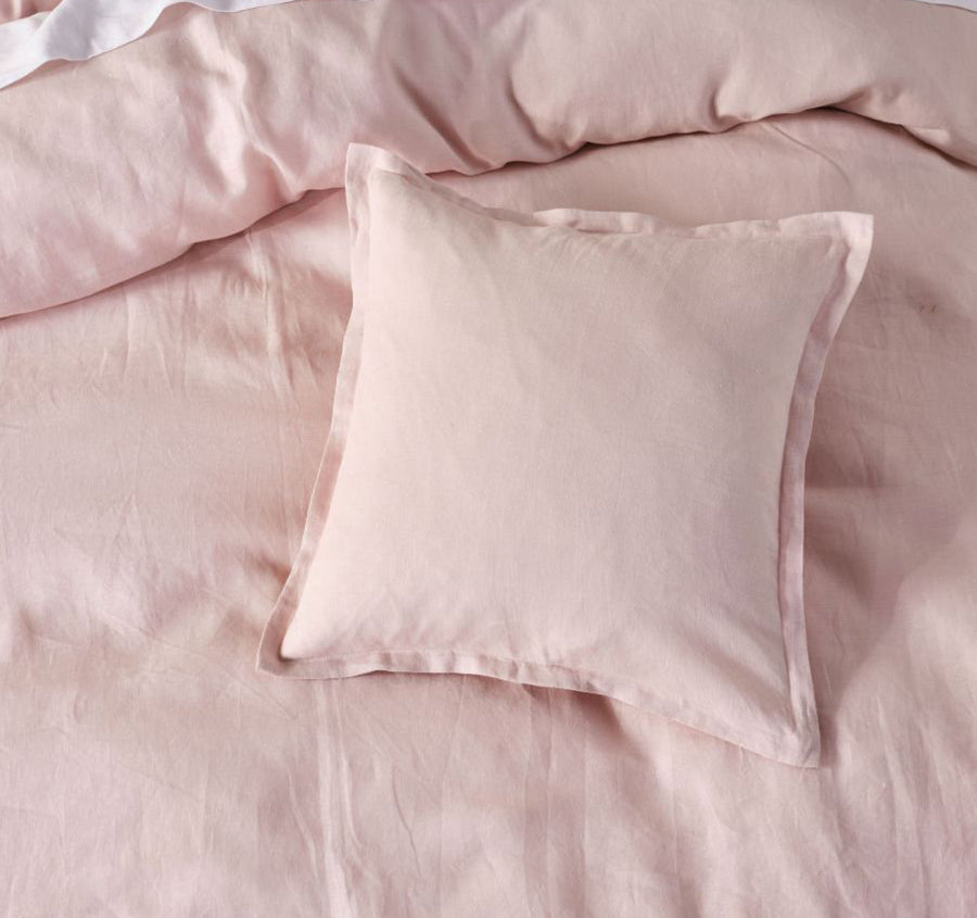 Nimes Linen 48x48cm Filled Cushion Rose Pink